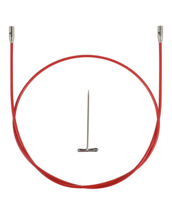 ChiaoGoo Red TWIST Interchangeable Cable 22" (55cm)-Notions-Chiaogoo-Large-Alpaca Direct