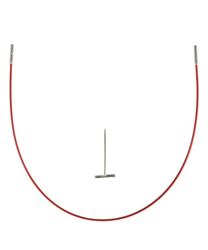 ChiaoGoo Red TWIST Interchangeable Cable 8" (20cm)-Notions-Chiaogoo-Mini-Alpaca Direct