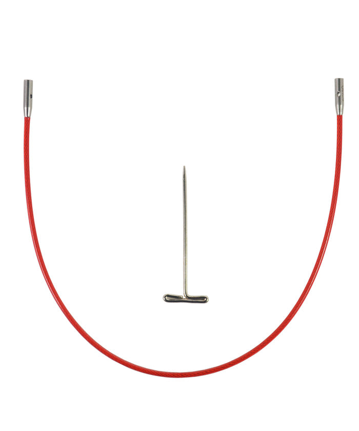 ChiaoGoo Red TWIST Interchangeable Cable 8" (20cm)-Notions-Chiaogoo-Small-Alpaca Direct