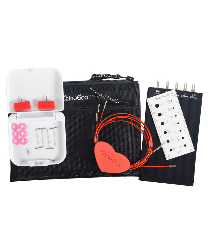 Chiaogoo Twist Mini 5" Interchangeable Redlace Needle Set 7500-M-Needles-Chiaogoo-Alpaca Direct