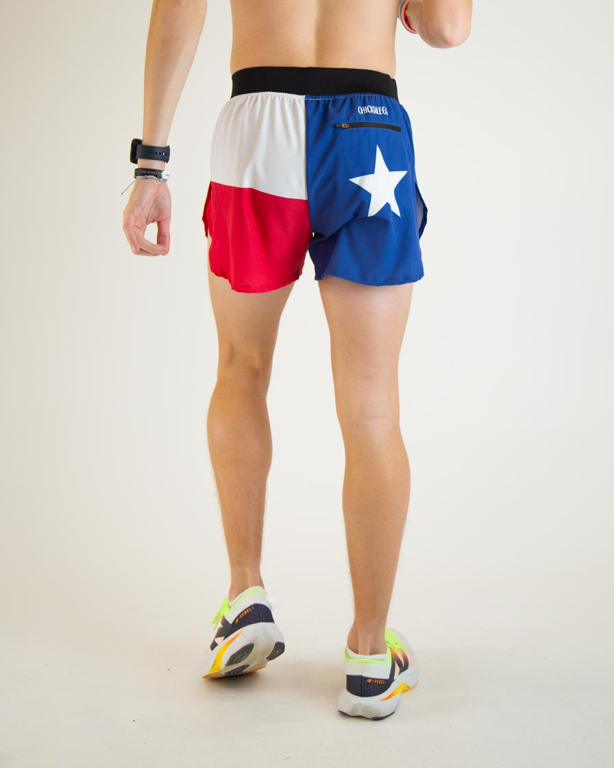 Men's Texas Flag 4" Half Split Shorts