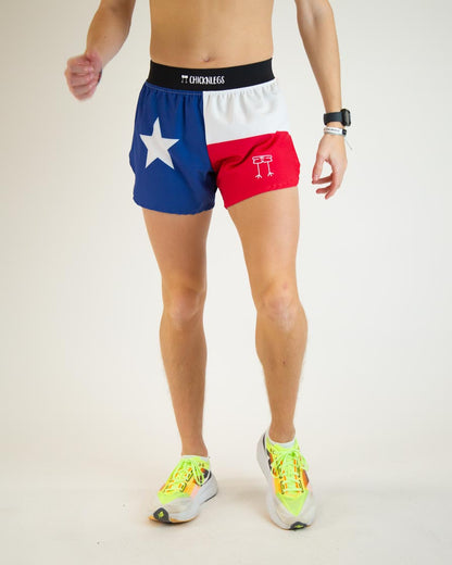 Men's Texas Flag 4" Half Split Shorts