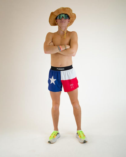 Men's Texas Flag 4" Half Split Shorts