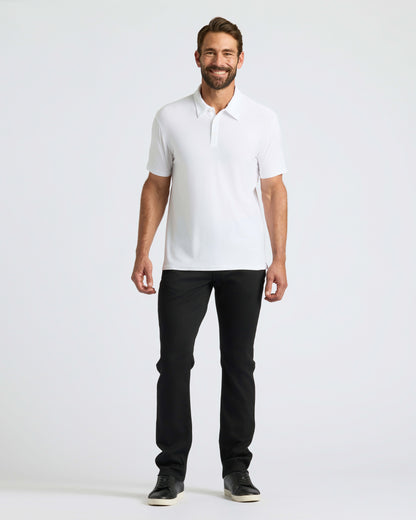 All White Active Short Sleeve Polo 3-Pack
