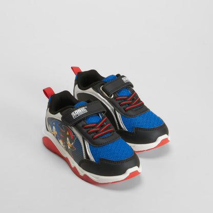 Deportiva cierre velcro luces azul SONIC
