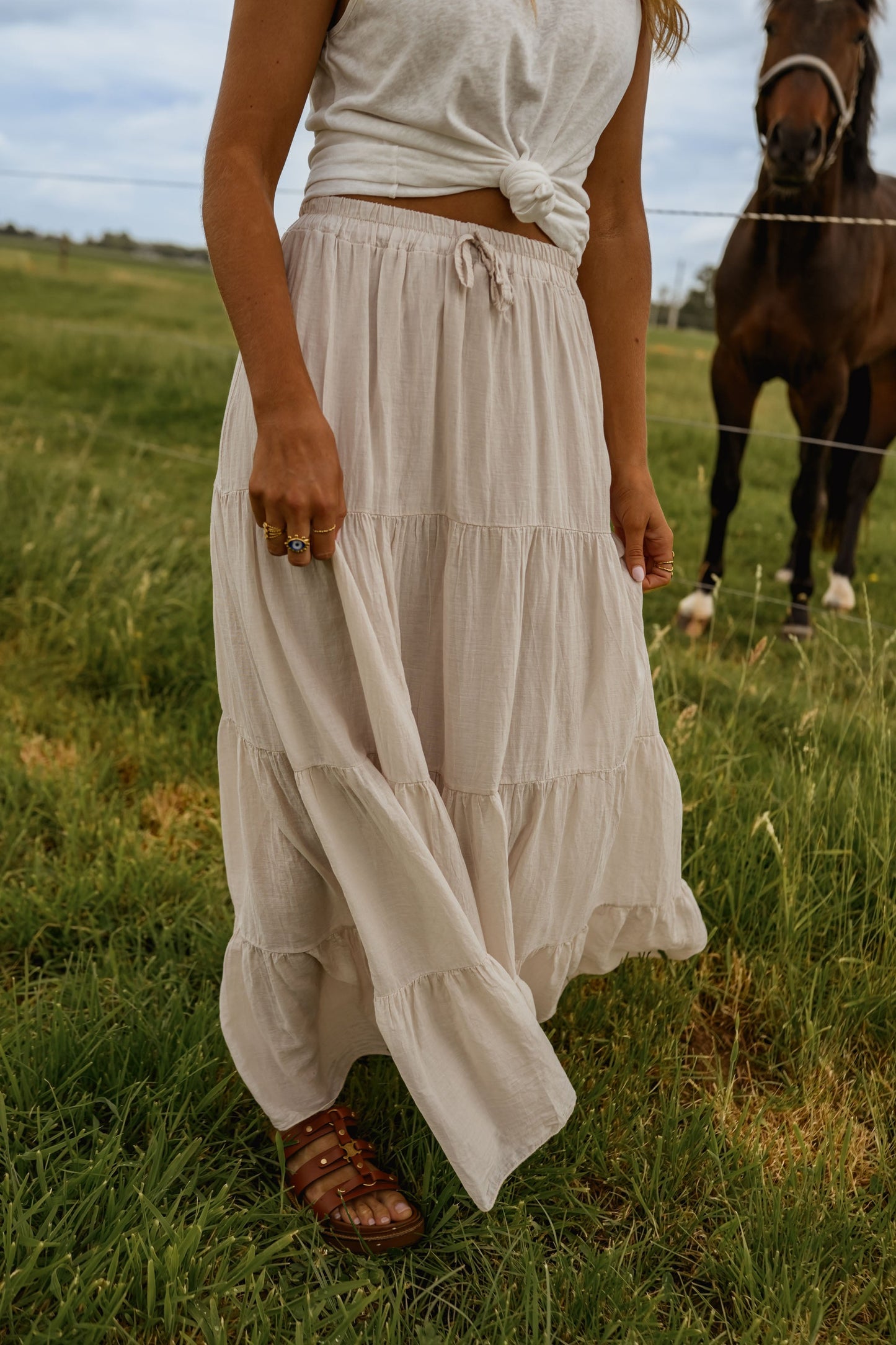 Beige Althea Skirt