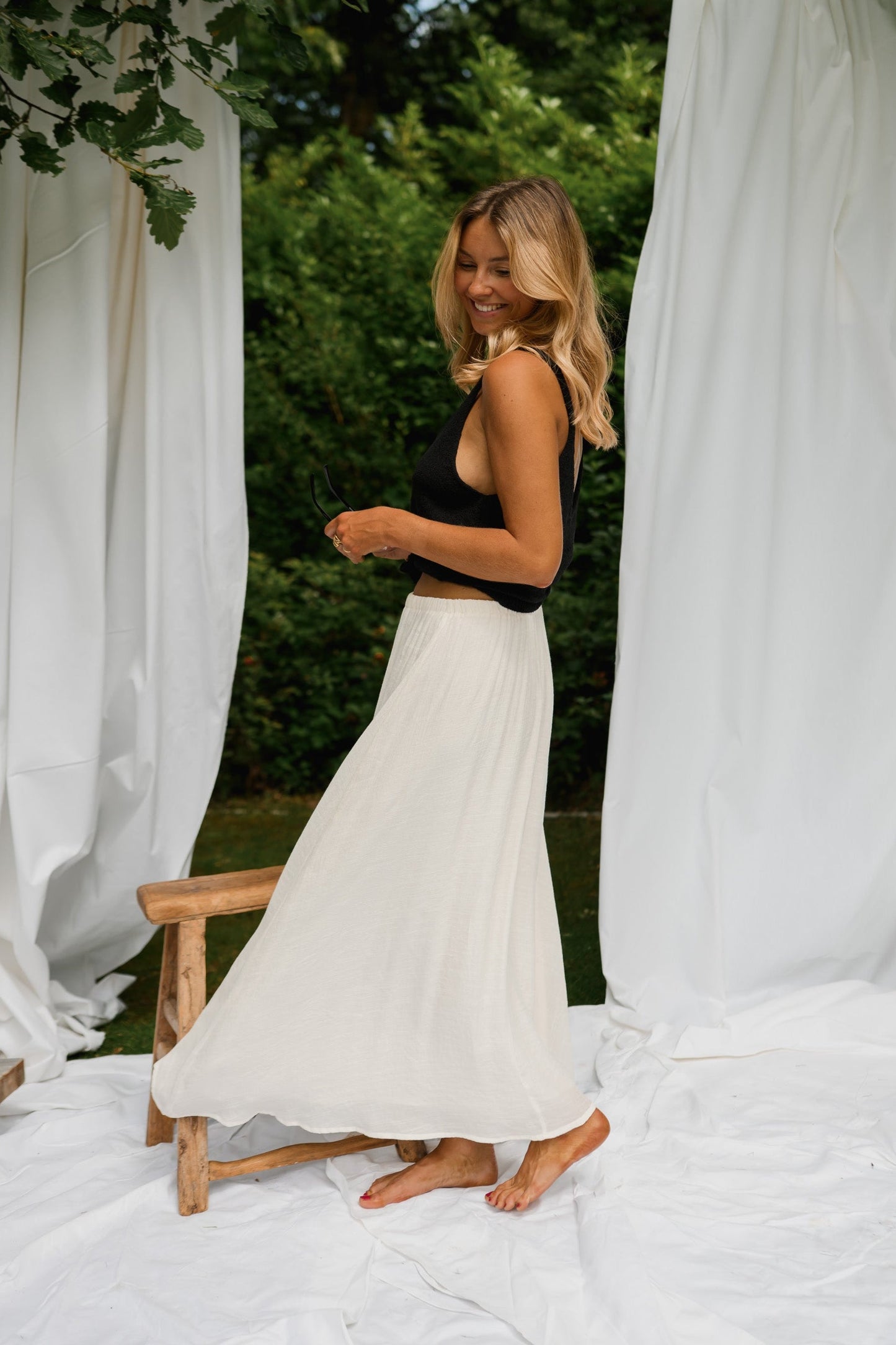Beige Augusta Skirt
