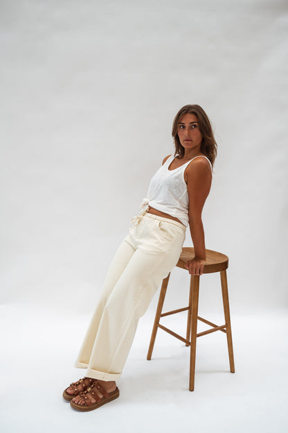 Beige Davy Jeans