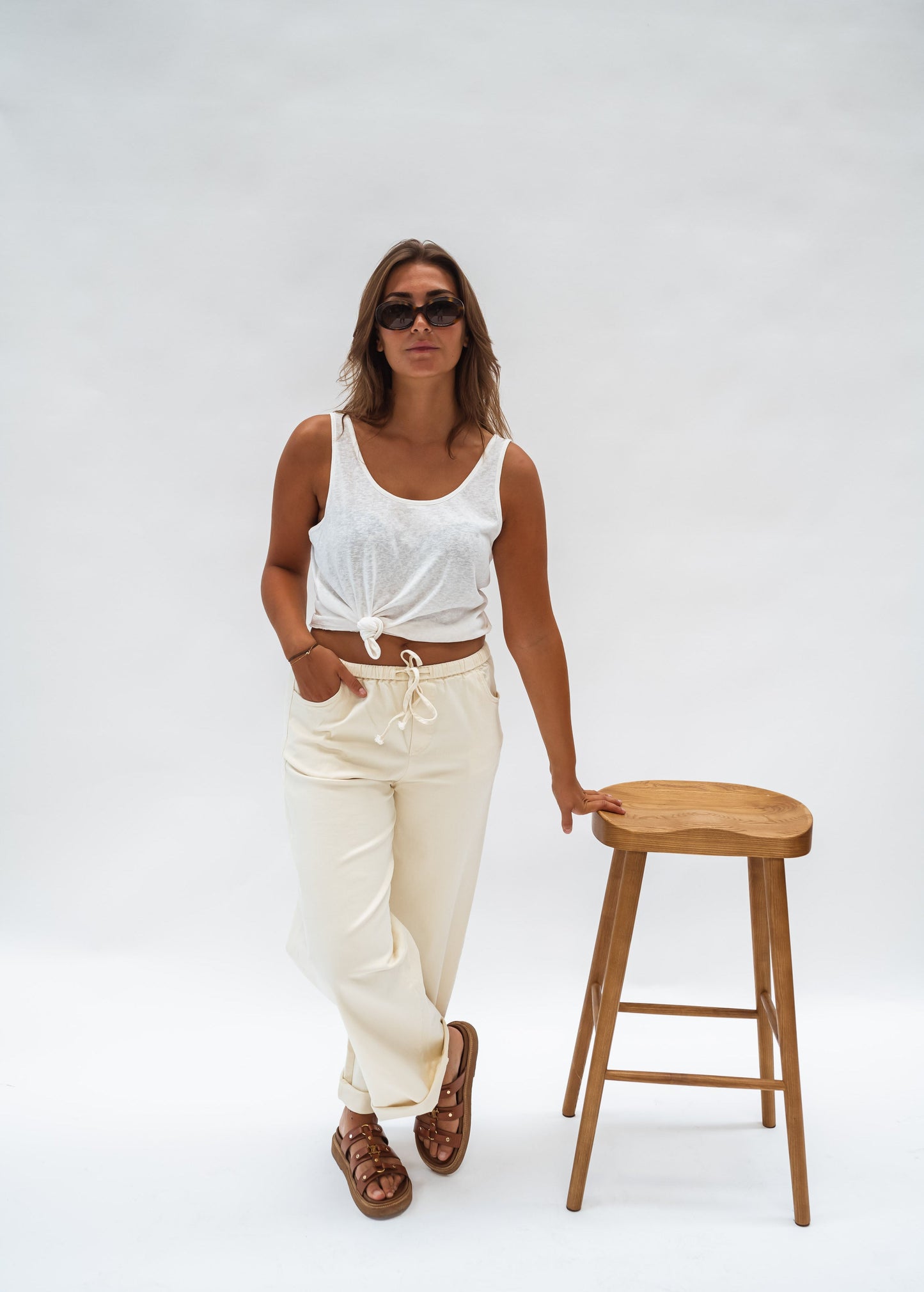 Beige Davy Jeans