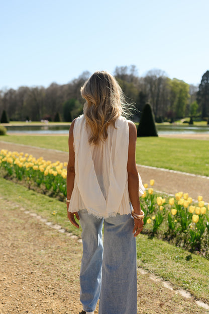 Beige Lace Nath Top