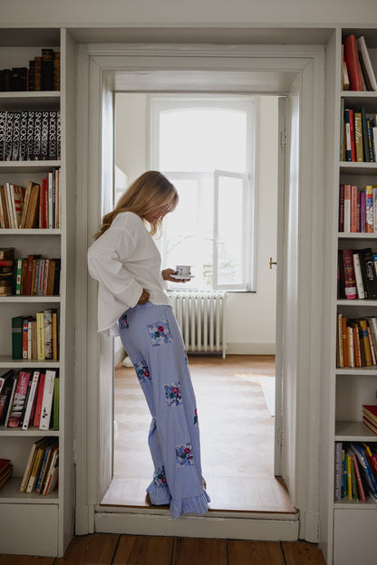 Blue Checkered Amarine Pants