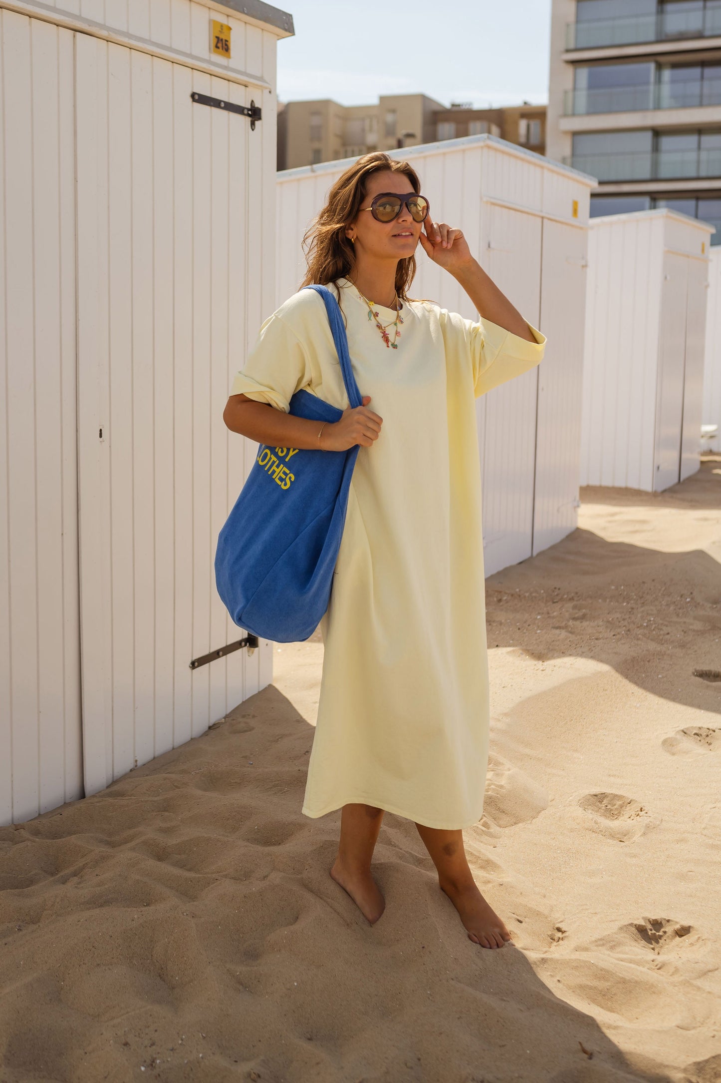Blue Easy Clothes Beach Bag