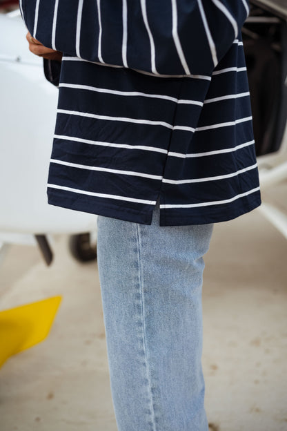 Blue Striped Nicoli Polo Shirt