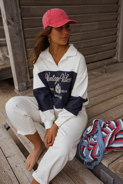 Blue and White Emile Sweater