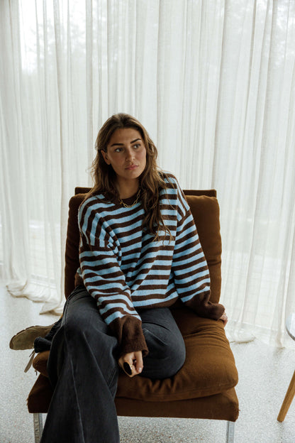 Brown and Blue Emilie Sweater