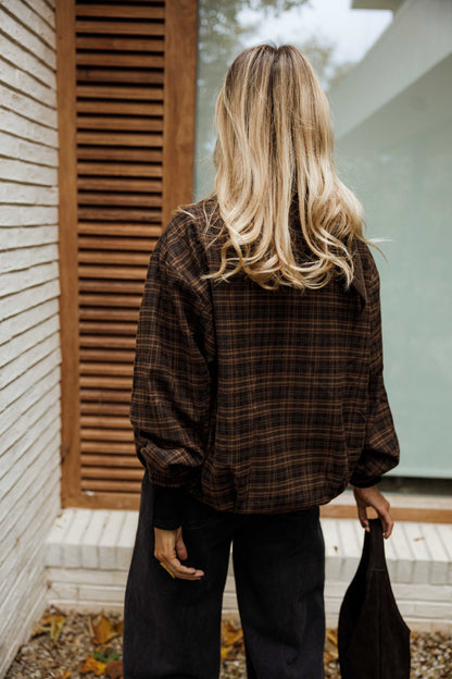Brown Checkered Philipa Jacket