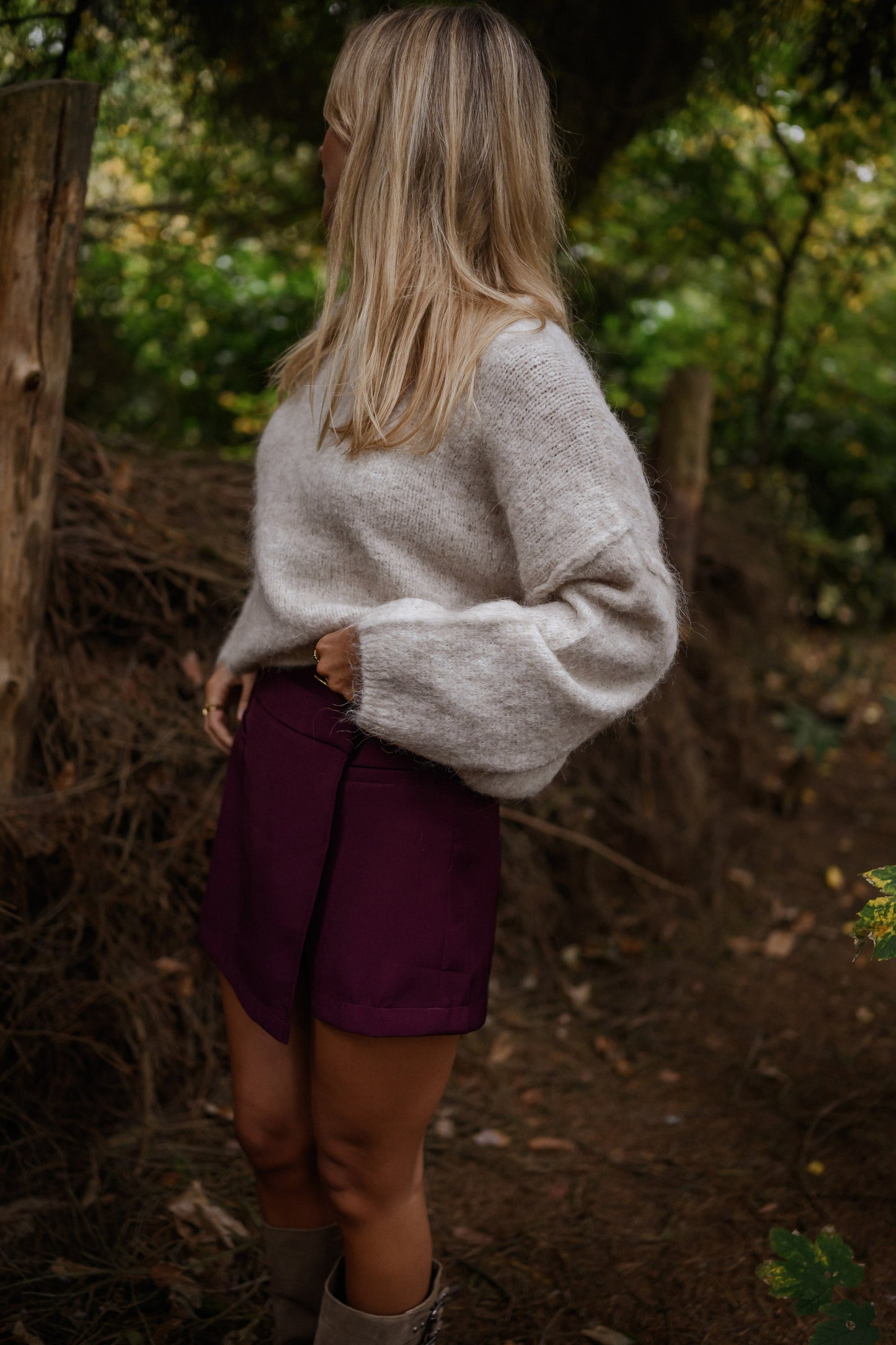 Burgundy Alonsa Skort
