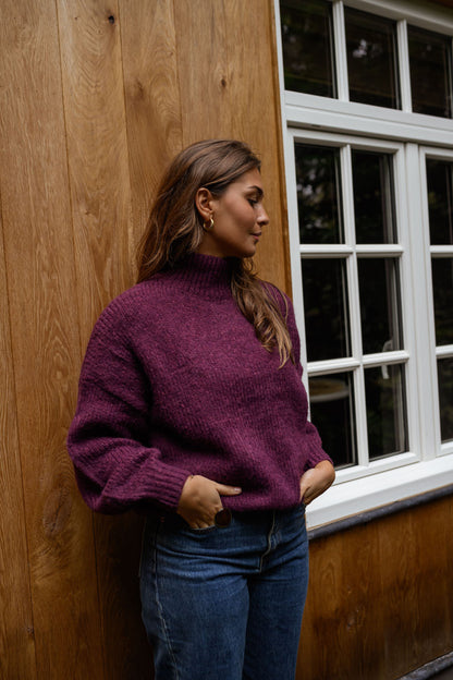 Burgundy Angele Sweater