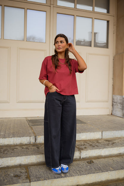 Burgundy Avery T-shirt