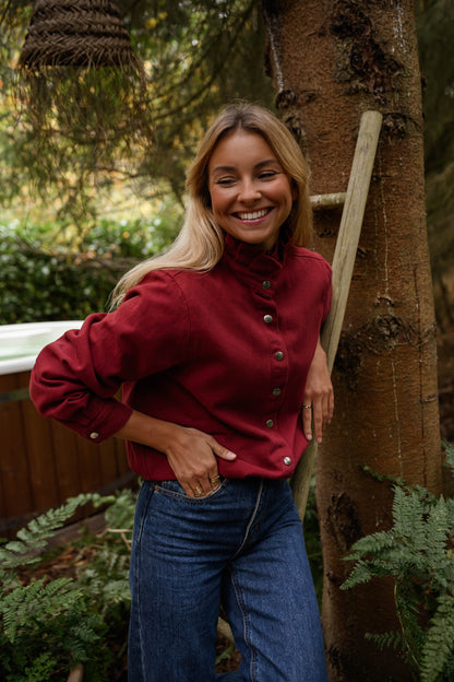Burgundy Gabin Overshirt