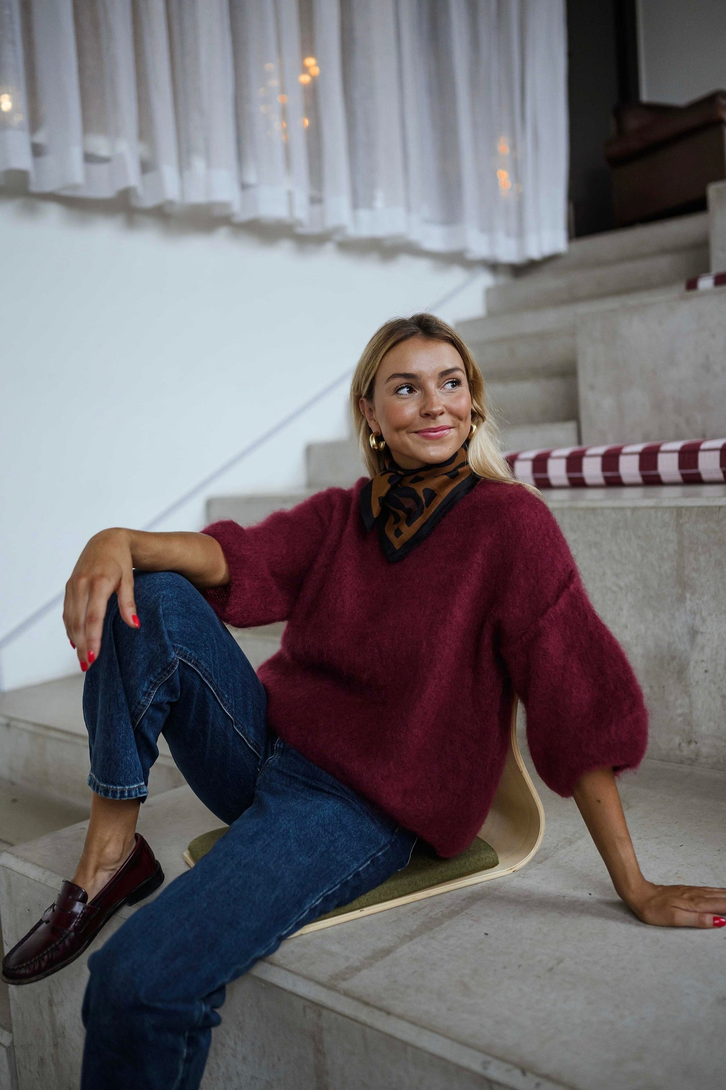 Burgundy Samia Sweater