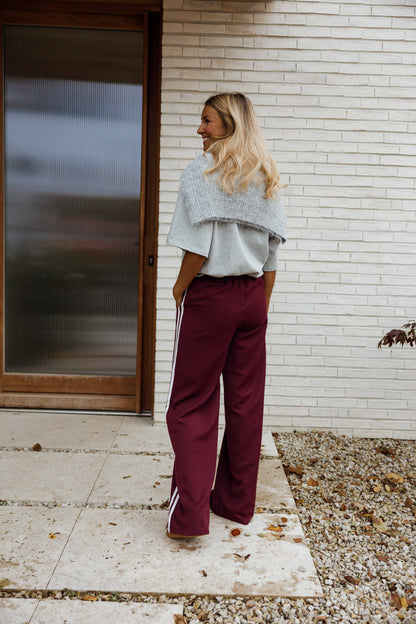 Burgundy Waty Pants