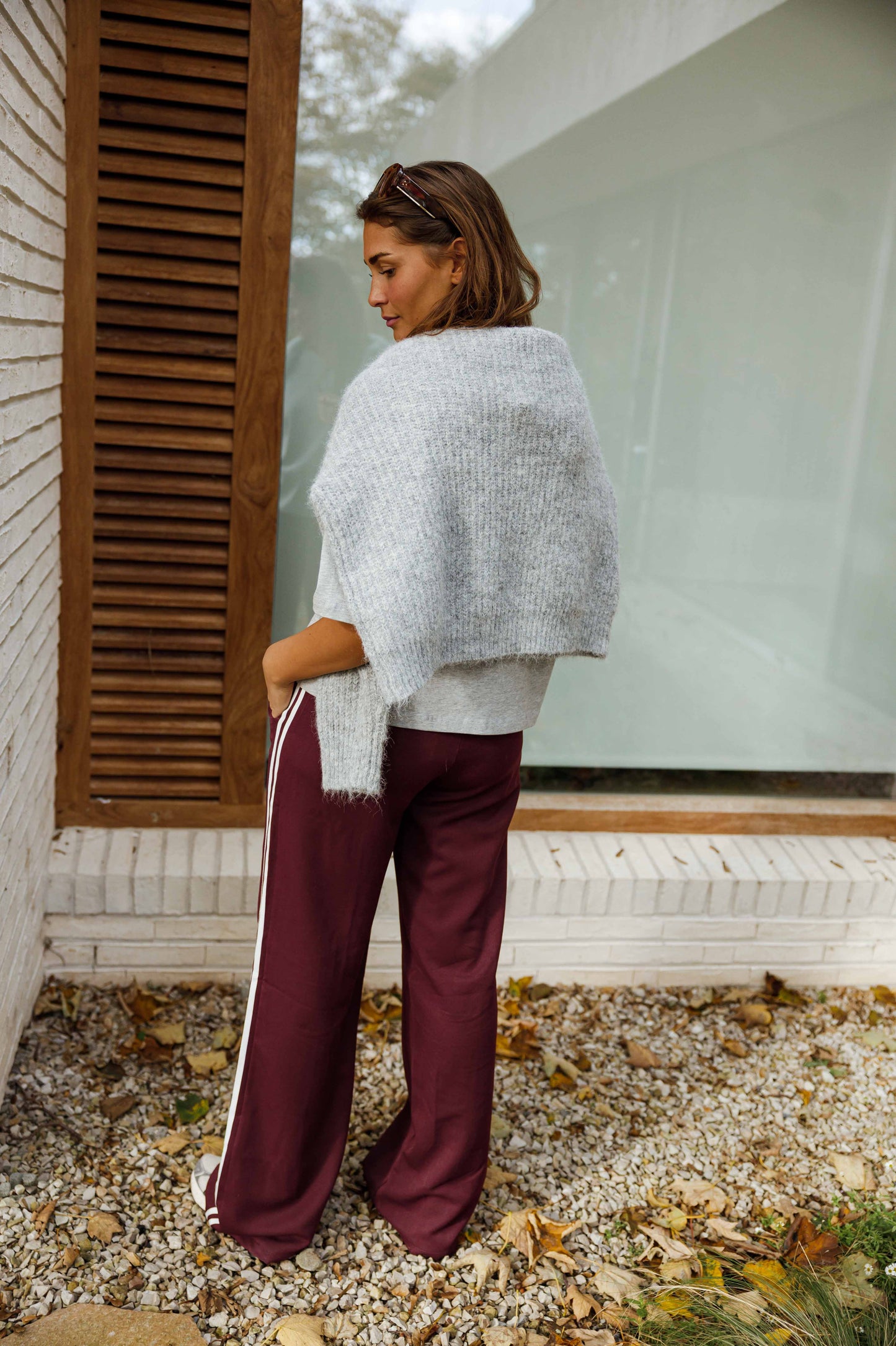 Burgundy Waty Pants