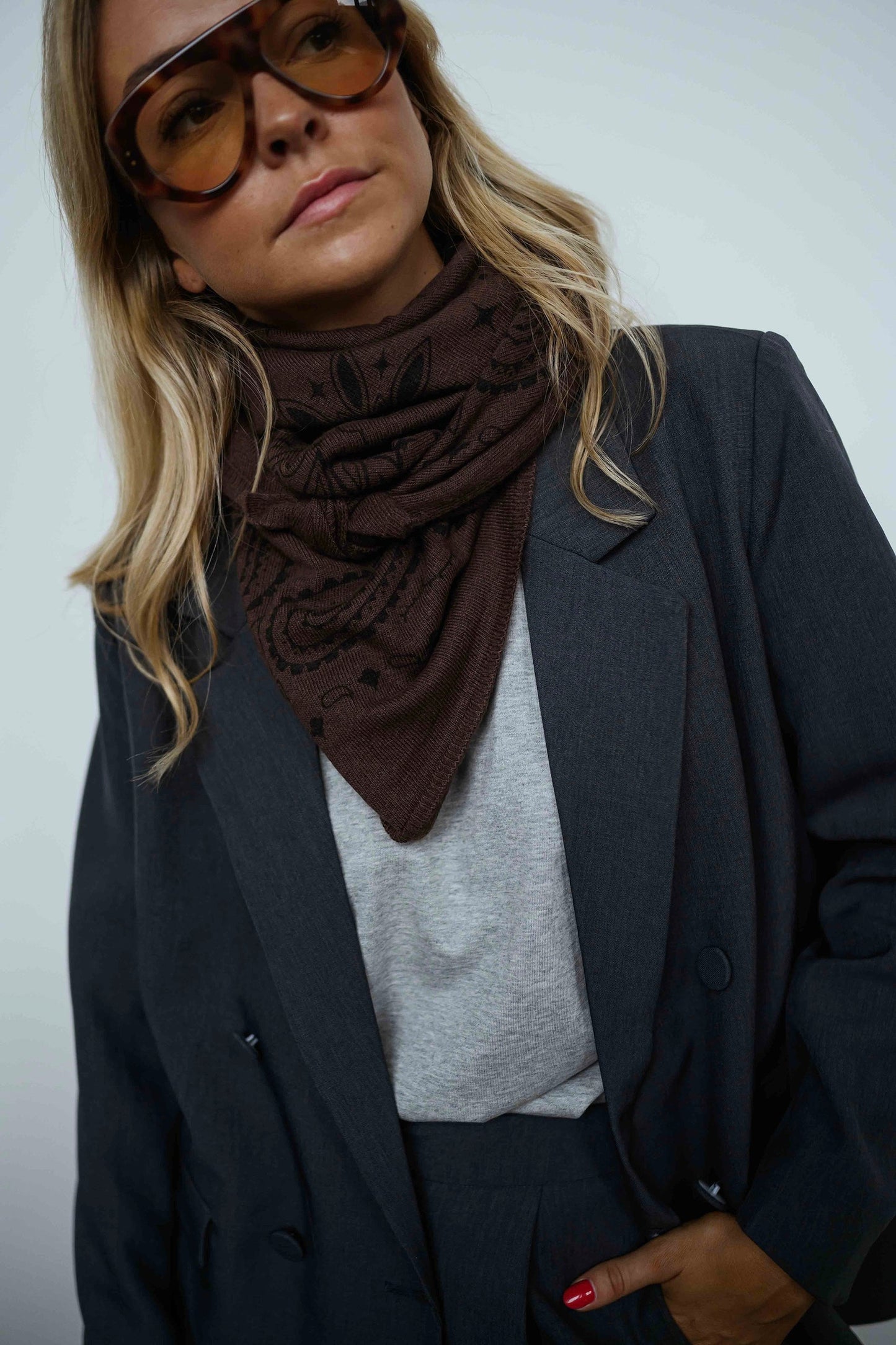 Chocolate Silane Scarf