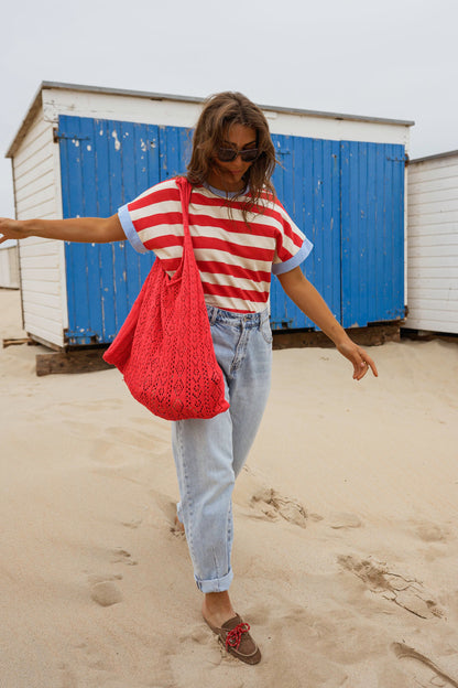 Coral Mesh Summer Bag