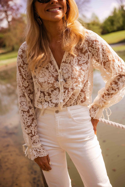 Ecru Dalia Blouse