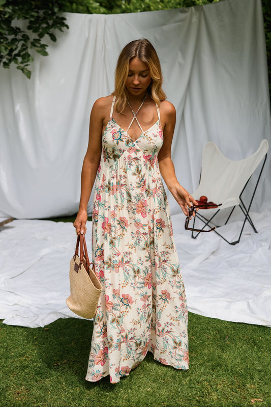 Ecru Floral Della Dress