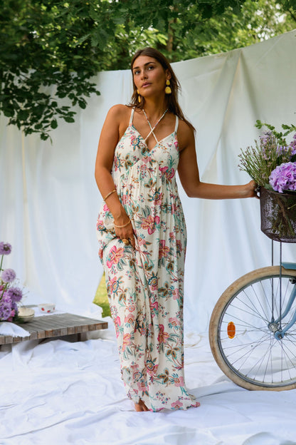 Ecru Floral Della Dress