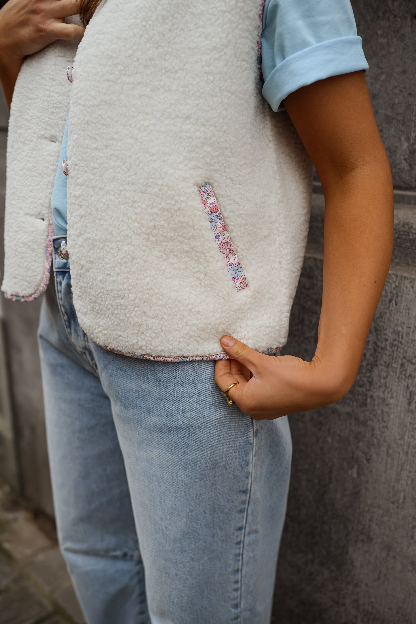 Ecru Floral Gracie Vest