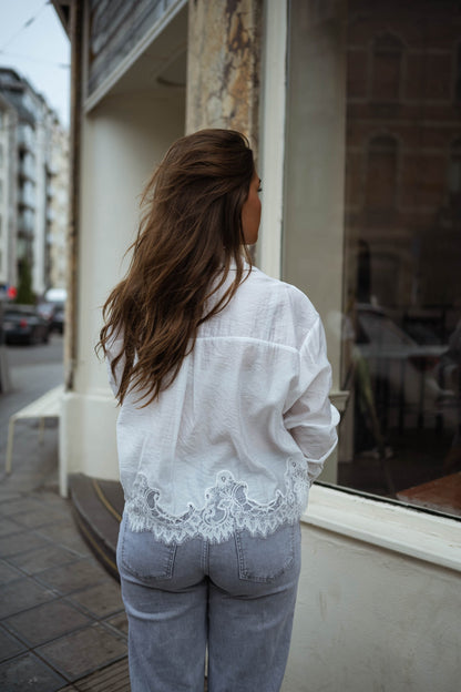 Ecru Ivan Lace Shirt