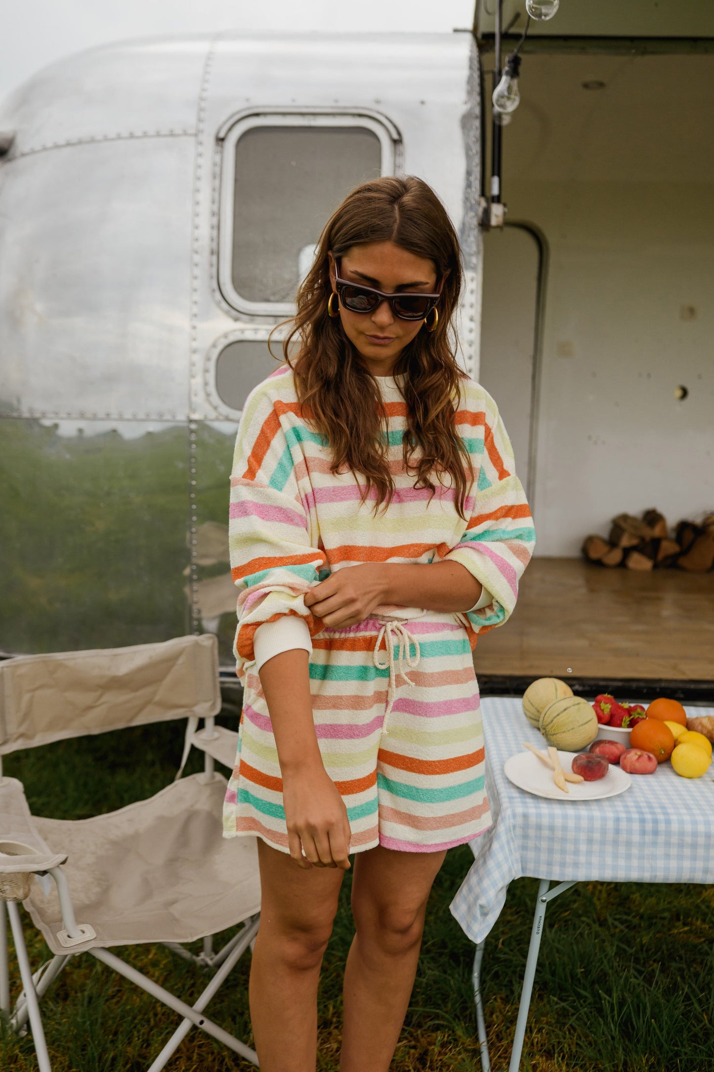 Ecru Striped Dawn Sweater
