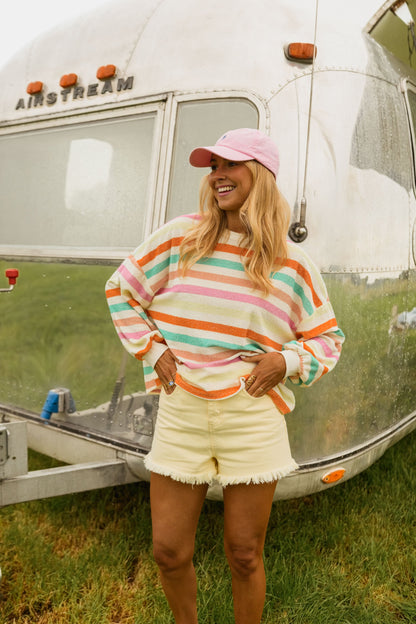 Ecru Striped Dawn Sweater