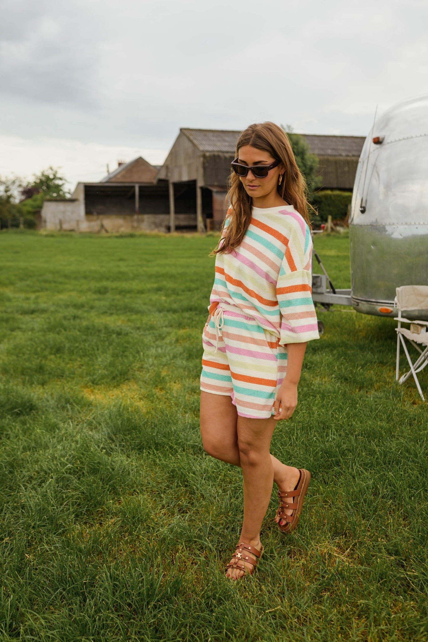 Ecru Striped Dawn Sweater