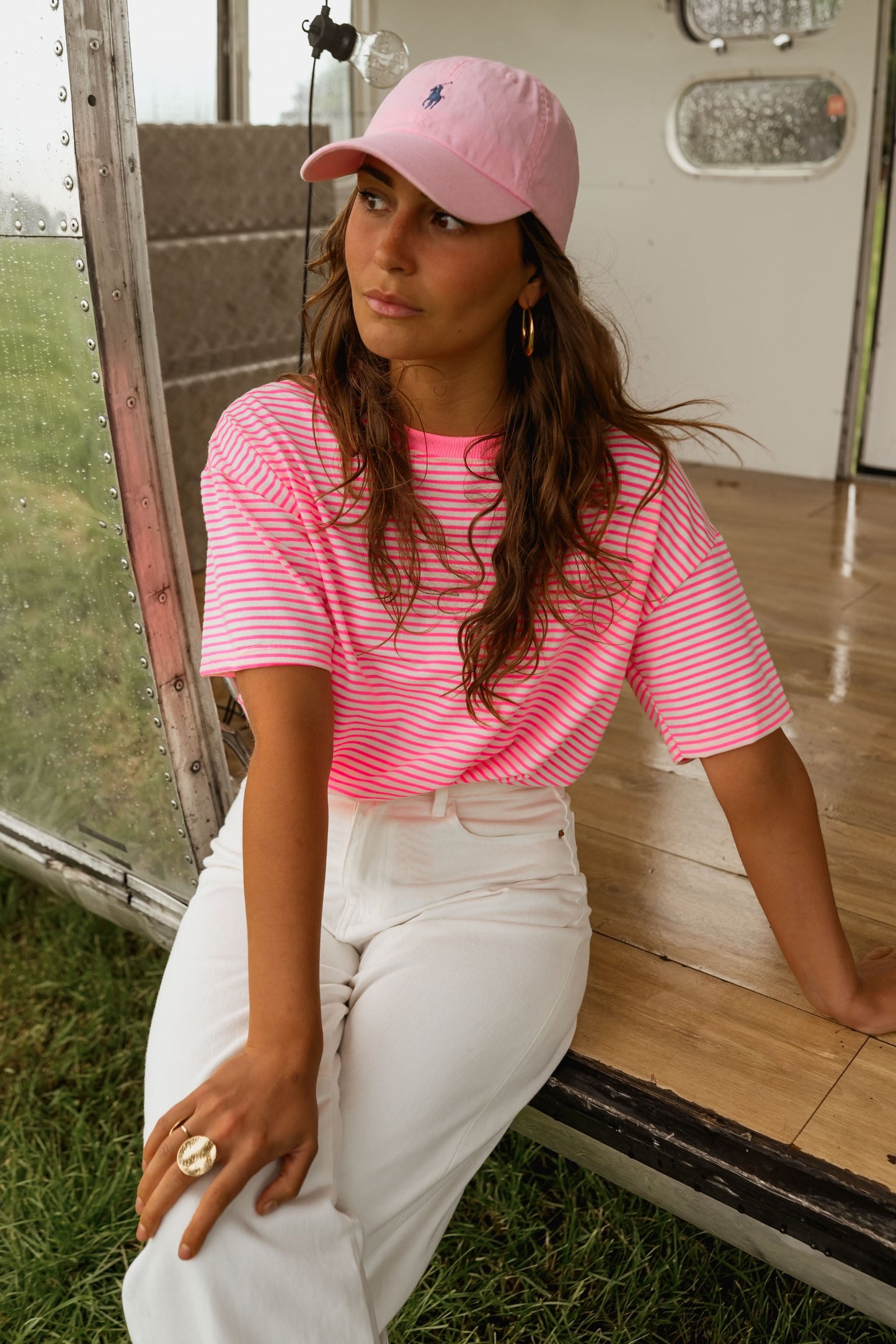 Fuchsia Striped Piper T-Shirt