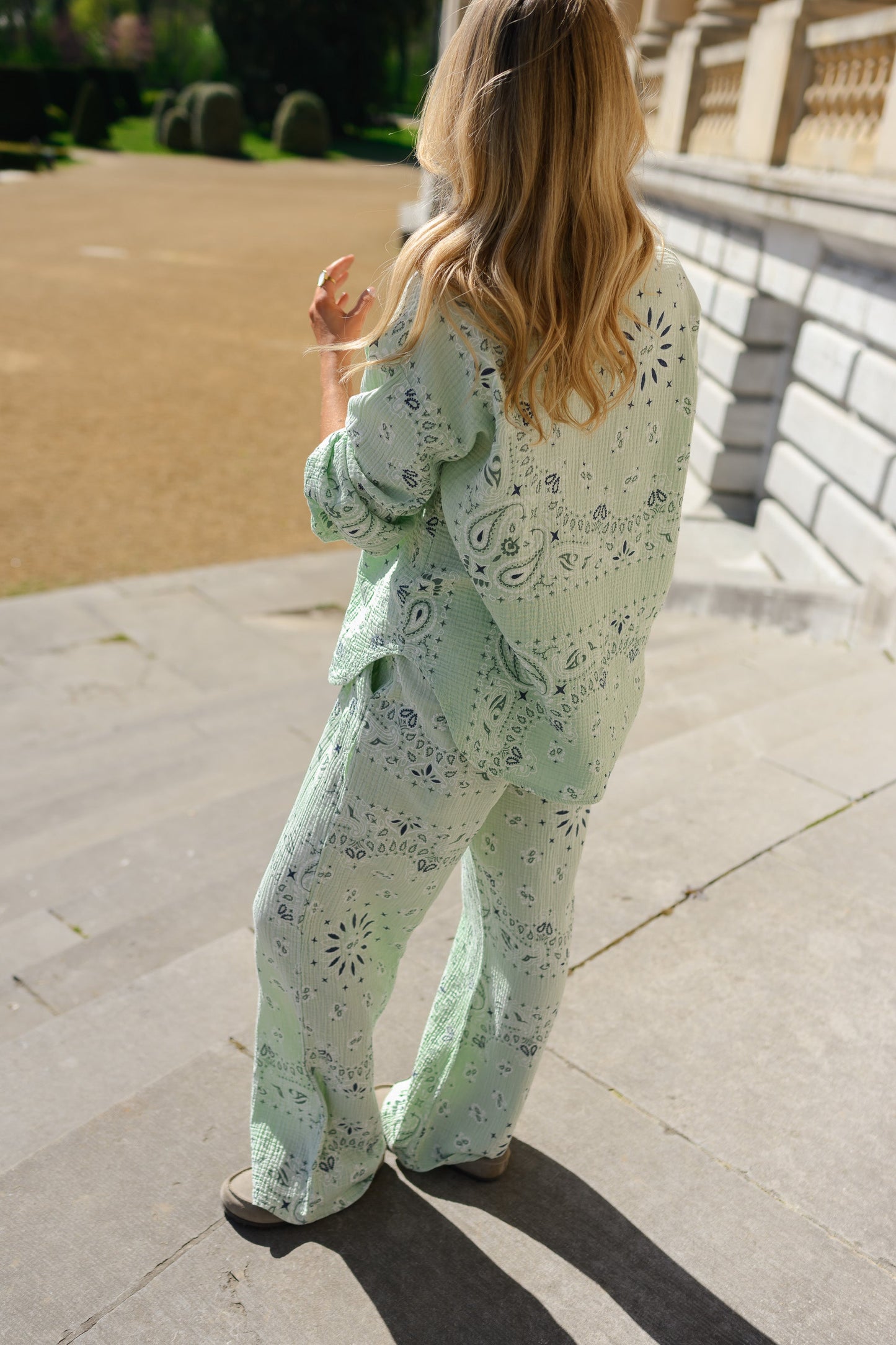 Green Patterned Sena Set