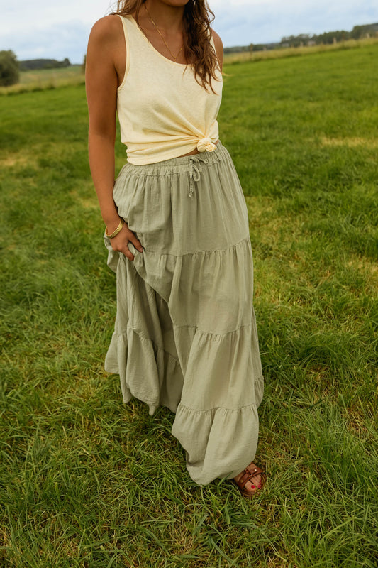 Khaki Althea Skirt