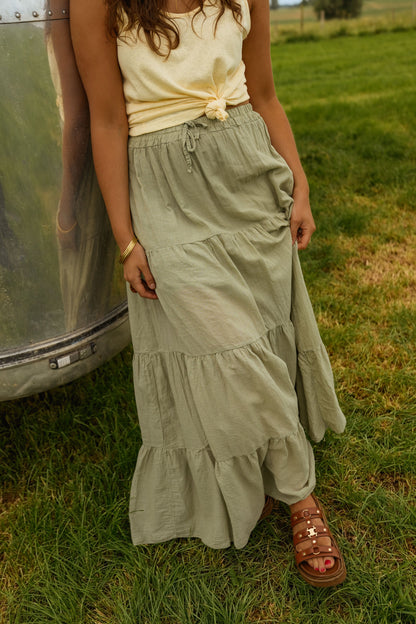 Khaki Althea Skirt