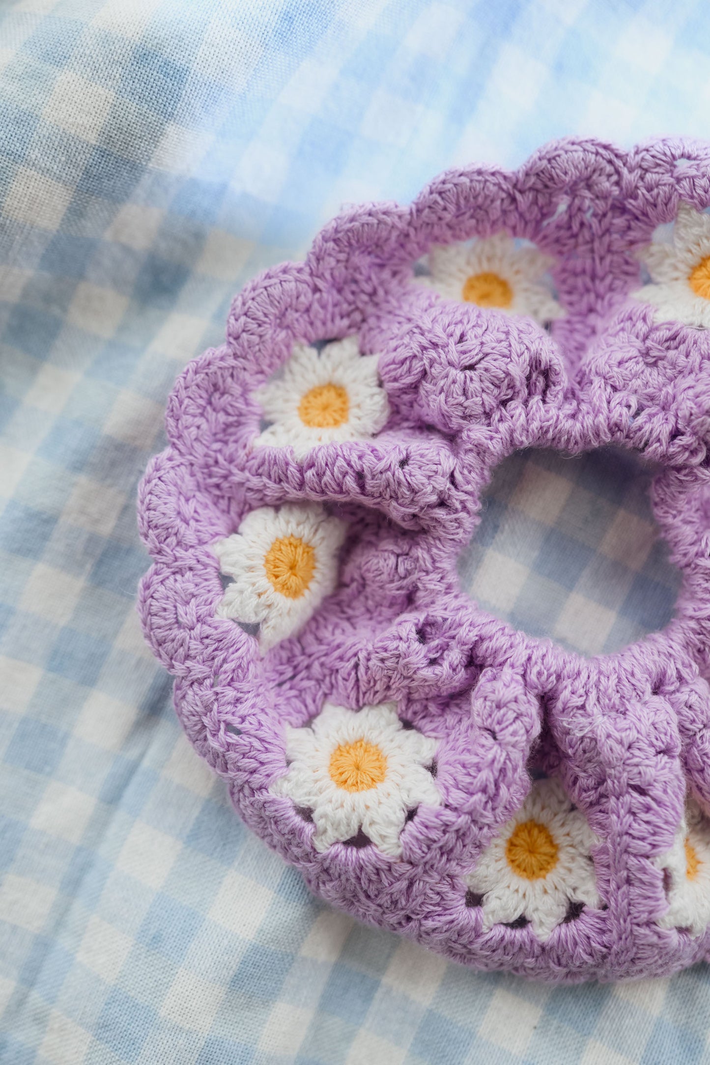 Lilac Crochet Davy Scrunchie