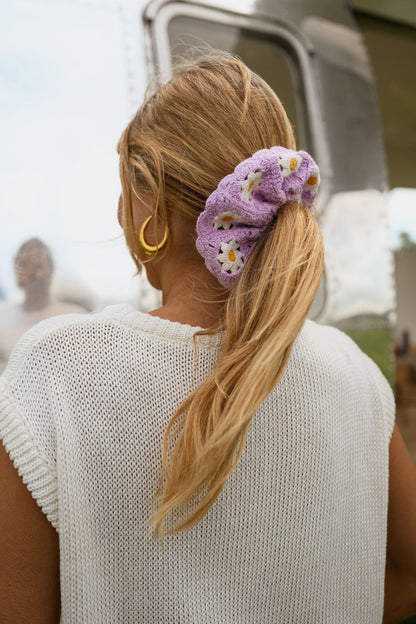 Lilac Crochet Davy Scrunchie