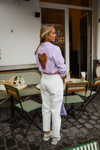 Lilac Striped Julie Shirt