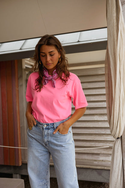 Pink Bandana Denia Scarf