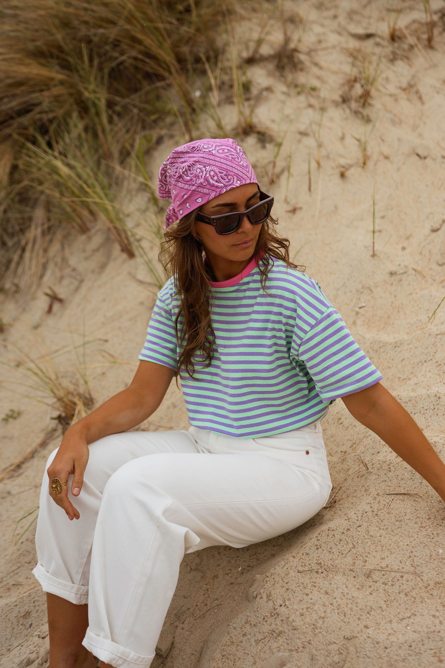 Pink Bandana Denia Scarf