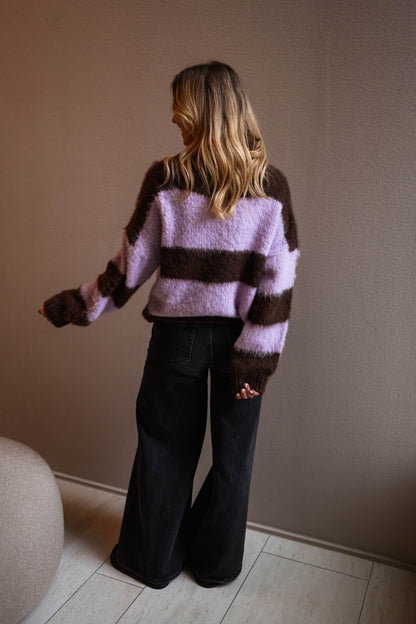 Pink and Brown Japa Sweater
