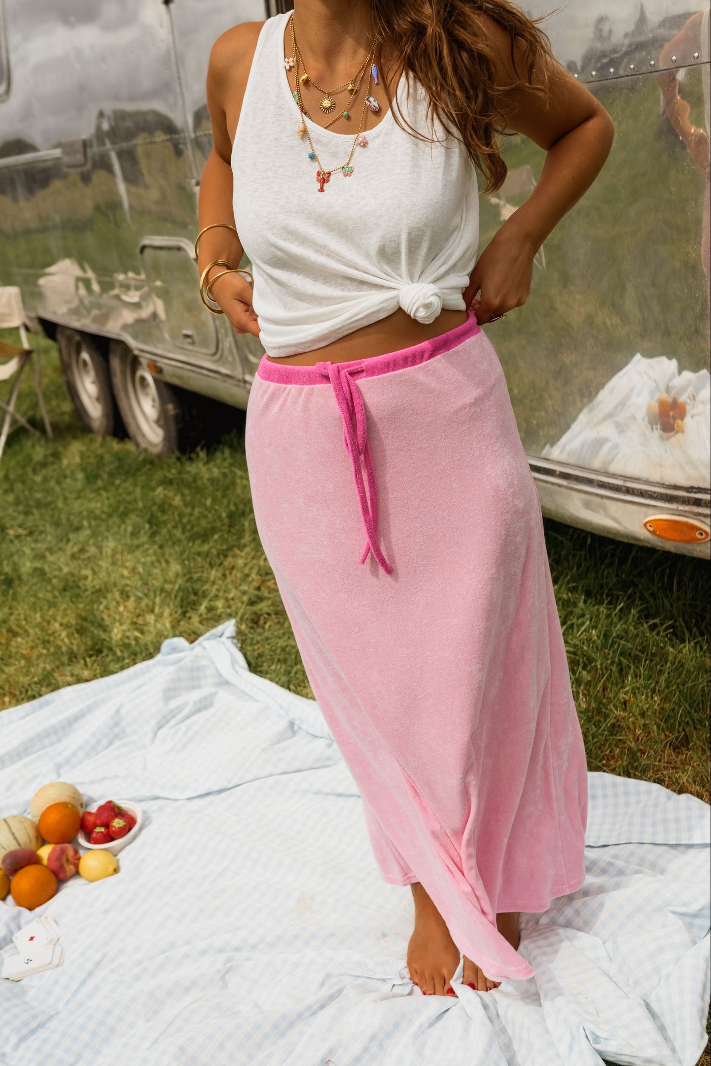 Pink Lilly Maxi Skirt