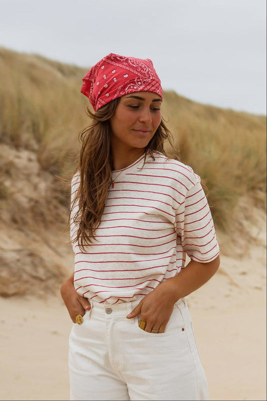 Red Bandana Denia Scarf