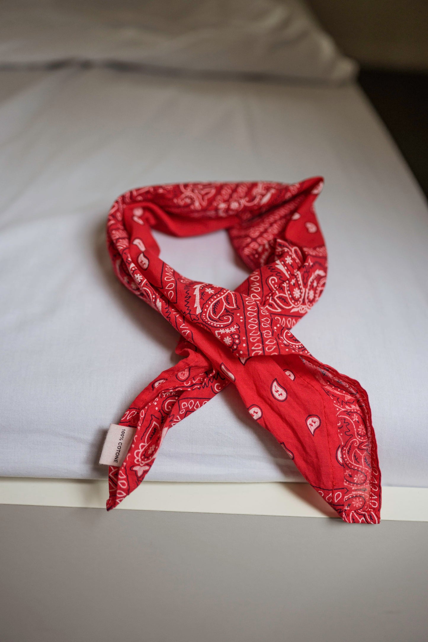 Red Bandana Denia Scarf